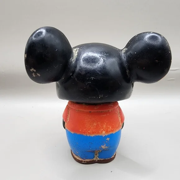 1980 Mickey Mouse Head Bobber 3" Figure Plastic Disney - Picture 3 of 6